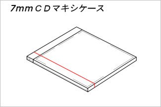 キャラメル包装7mmCDマキシケースティアテープイメージ